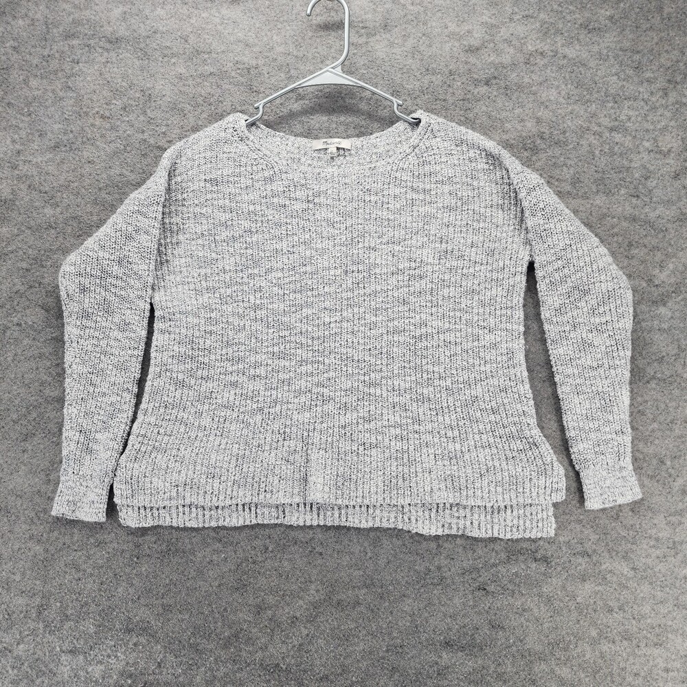 Madewell Sweater Womens Small Gray Long Sleeve Cropped
